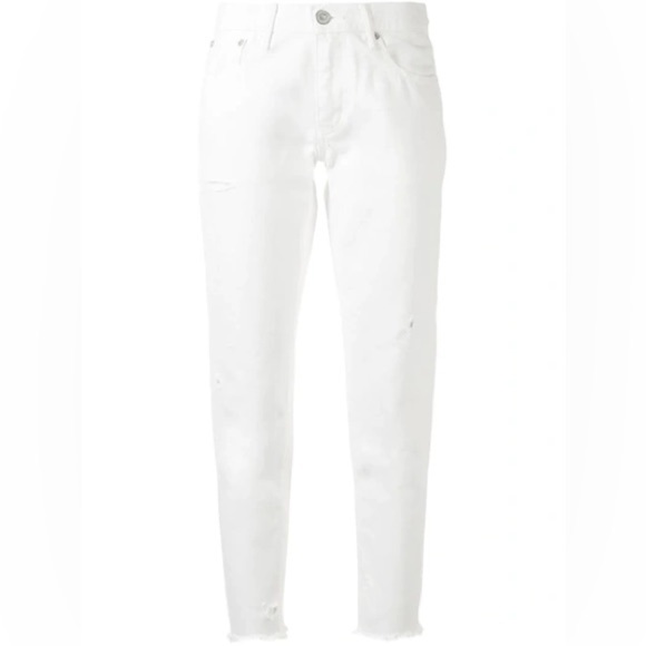 MOUSSY VINTAGE
Kelley Distressed Tapered Crop Jeans In White Size 27 - Picture 11 of 12